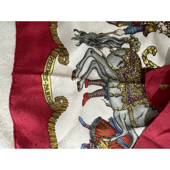 HERMES Carre 90 Multicolor Les Fetes du Roi Soleil Silk - Picture 6 of 9